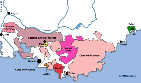 Mapa da Regi�o de Provence